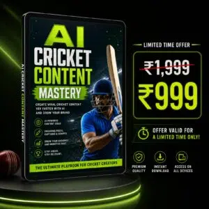 AI Cricket Content Mastery - The Ultimate ChatGPT, Grok AI & Veo 3 Prompt Collection for Viral Cricket Content Creation